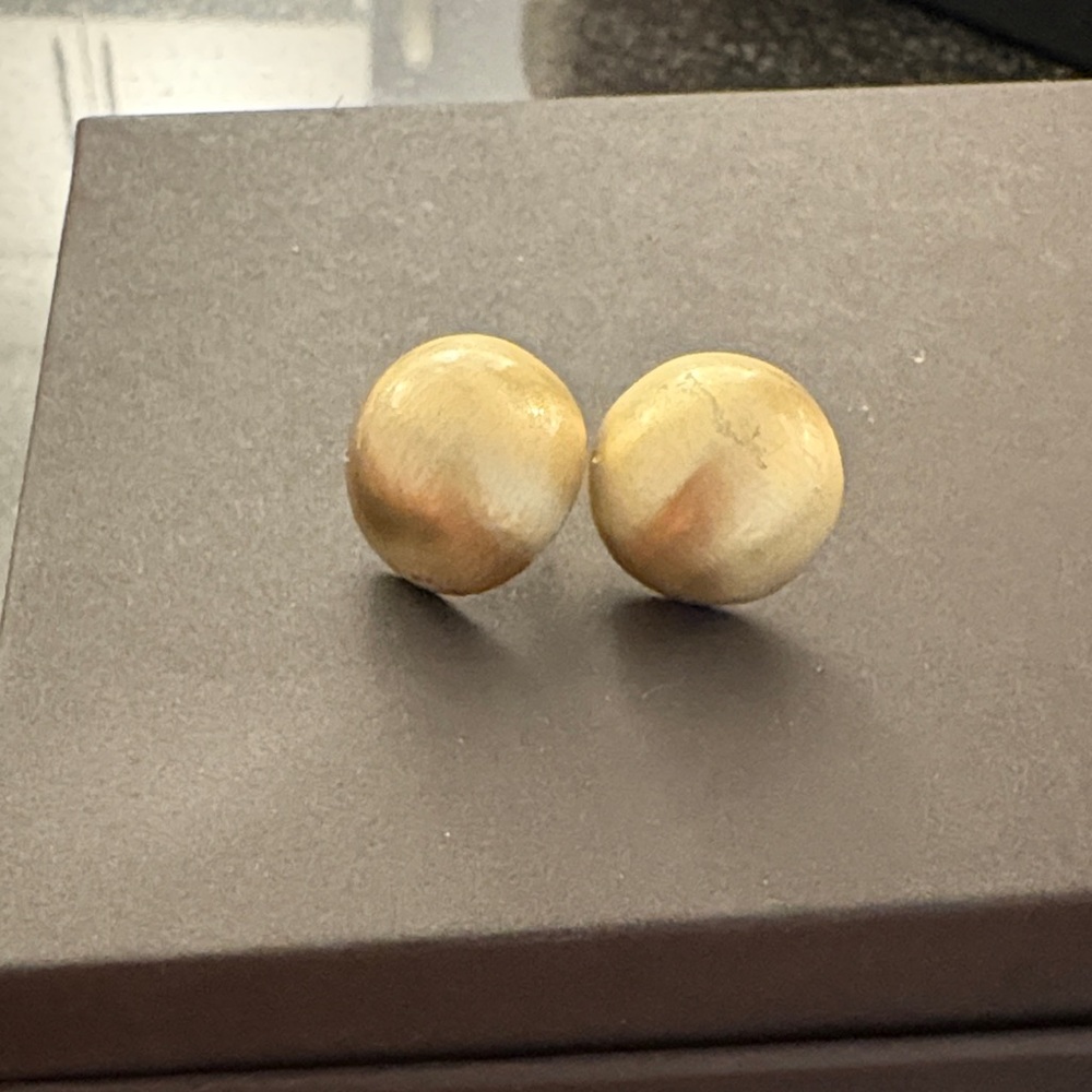Elegant Tan Stud Earrings